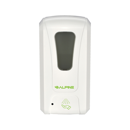 Alpine Industries Liquid Spray Hand Sanitizer/Soap Dispenser, Floor Stand, 1200mL, White 430-S-S